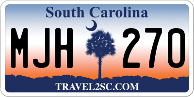 SC license plate MJH270