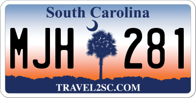 SC license plate MJH281