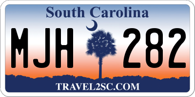 SC license plate MJH282