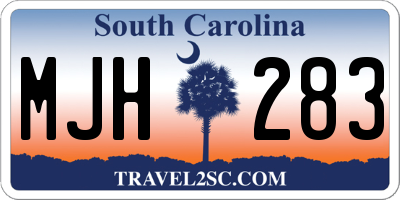 SC license plate MJH283