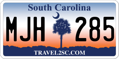 SC license plate MJH285