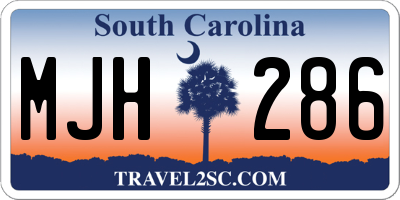 SC license plate MJH286
