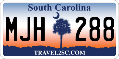 SC license plate MJH288