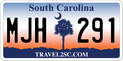 SC license plate MJH291
