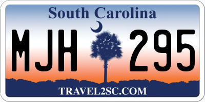 SC license plate MJH295