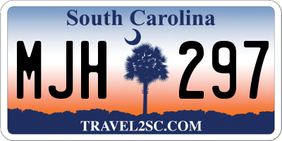 SC license plate MJH297