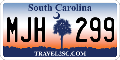 SC license plate MJH299