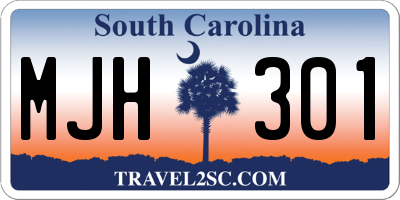 SC license plate MJH301