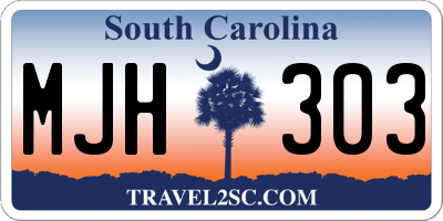 SC license plate MJH303