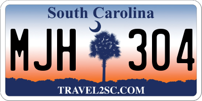 SC license plate MJH304