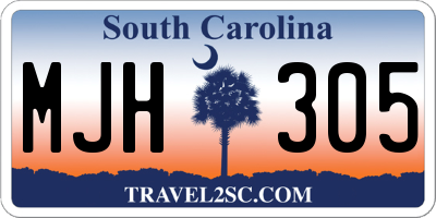 SC license plate MJH305