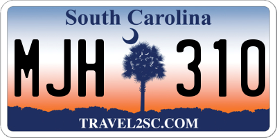 SC license plate MJH310