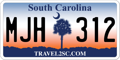 SC license plate MJH312