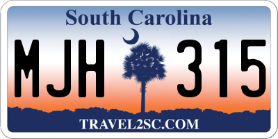 SC license plate MJH315