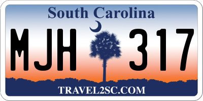 SC license plate MJH317
