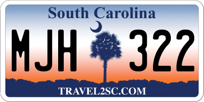 SC license plate MJH322
