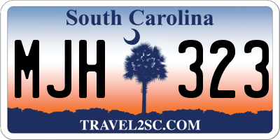 SC license plate MJH323