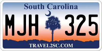 SC license plate MJH325