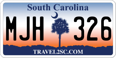 SC license plate MJH326