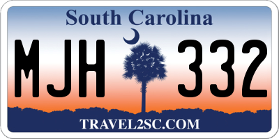 SC license plate MJH332