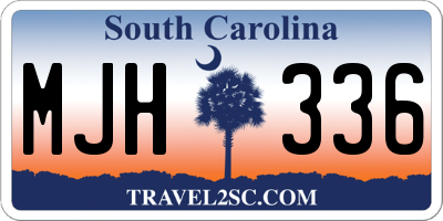 SC license plate MJH336