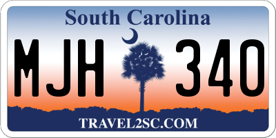 SC license plate MJH340