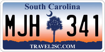 SC license plate MJH341