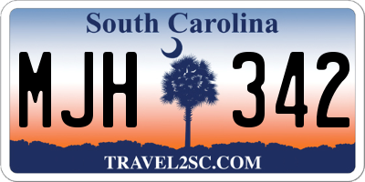 SC license plate MJH342