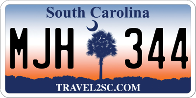 SC license plate MJH344