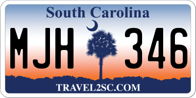 SC license plate MJH346