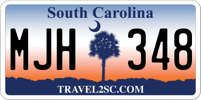 SC license plate MJH348
