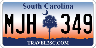 SC license plate MJH349