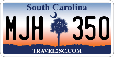 SC license plate MJH350