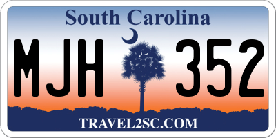 SC license plate MJH352