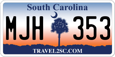 SC license plate MJH353