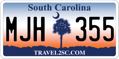 SC license plate MJH355