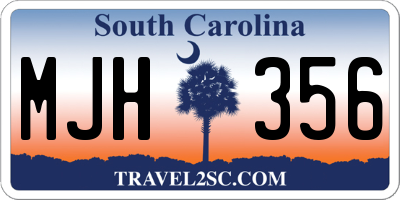 SC license plate MJH356