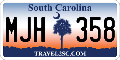 SC license plate MJH358