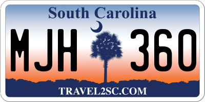 SC license plate MJH360