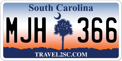 SC license plate MJH366
