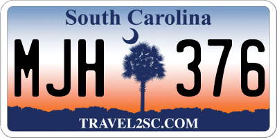 SC license plate MJH376