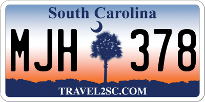 SC license plate MJH378