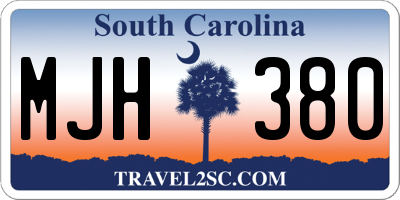 SC license plate MJH380