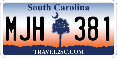 SC license plate MJH381