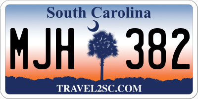 SC license plate MJH382