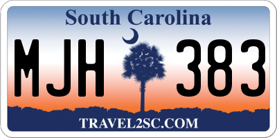 SC license plate MJH383