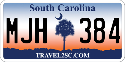 SC license plate MJH384