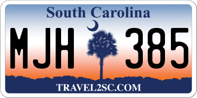SC license plate MJH385