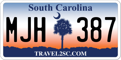 SC license plate MJH387