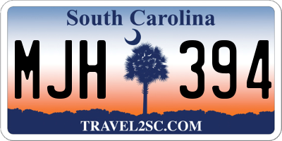 SC license plate MJH394